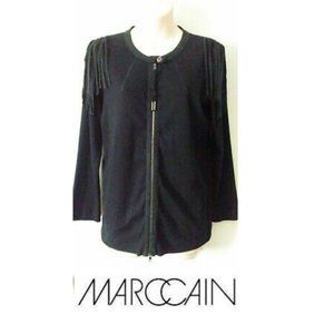 Marc Cain Sport Zip Up Top with Shoulder Fringe